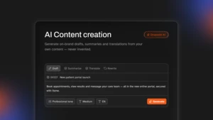 ai content creation ui visual