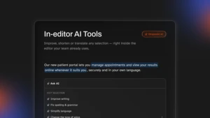 in-editor large visual dashboard ui