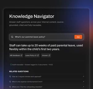 dashboard ui for knowledge navigator